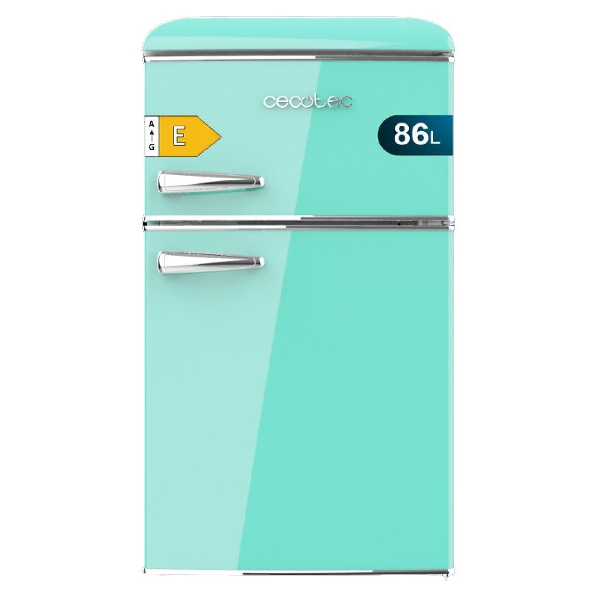 Cecotec Frigorífico combinado 86L verde Bolero CoolMarket 2D Origin Clase E LED retro