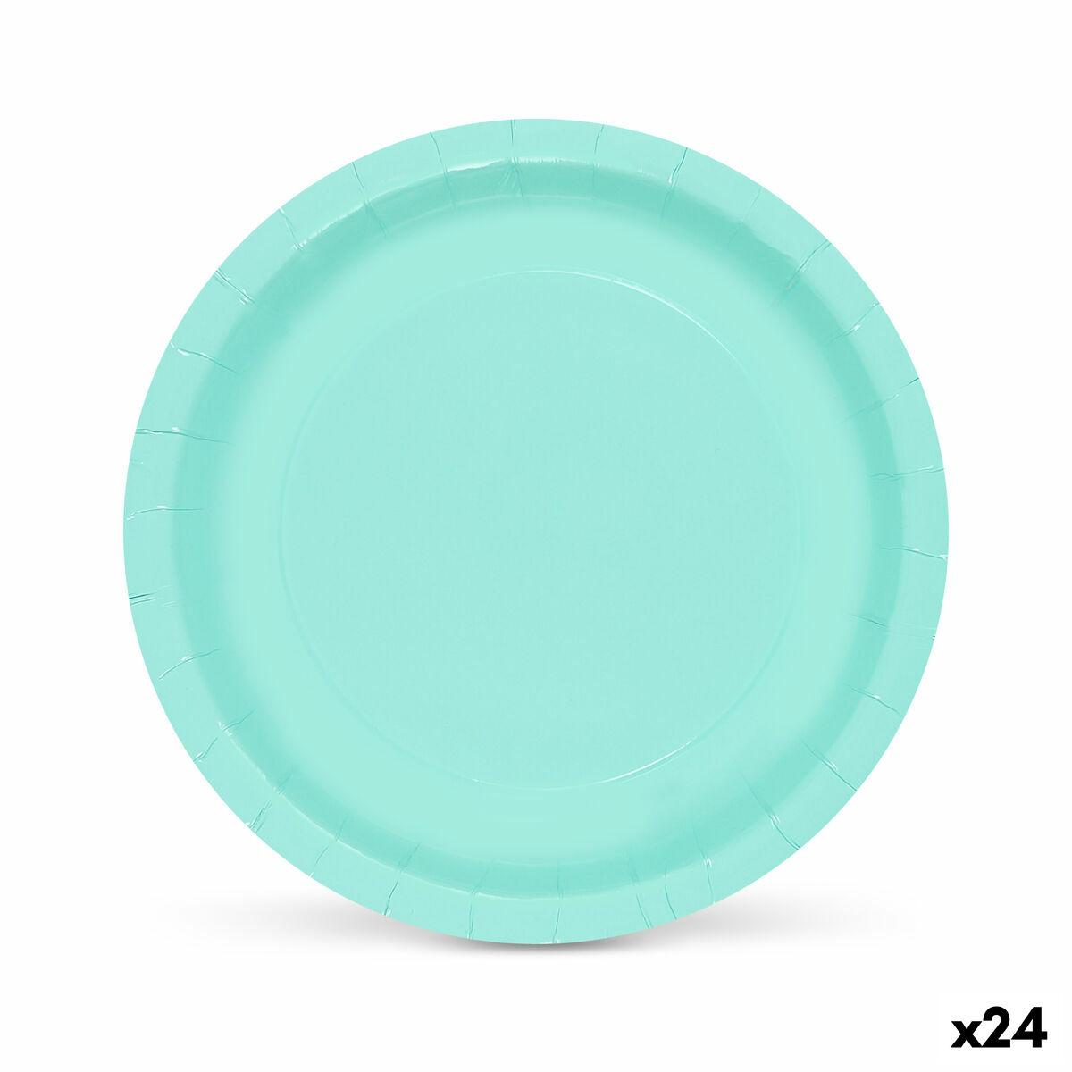 Set de Platos Algon Aguamarina 20 cm 10 Piezas (24 Unidades)