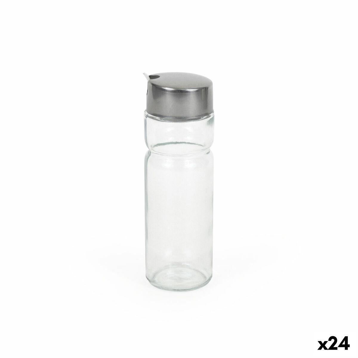 Aceitera Quttin Transparente Plateado Vidrio 0,2 L 5 x 5 x 15 cm (24 Unidades)