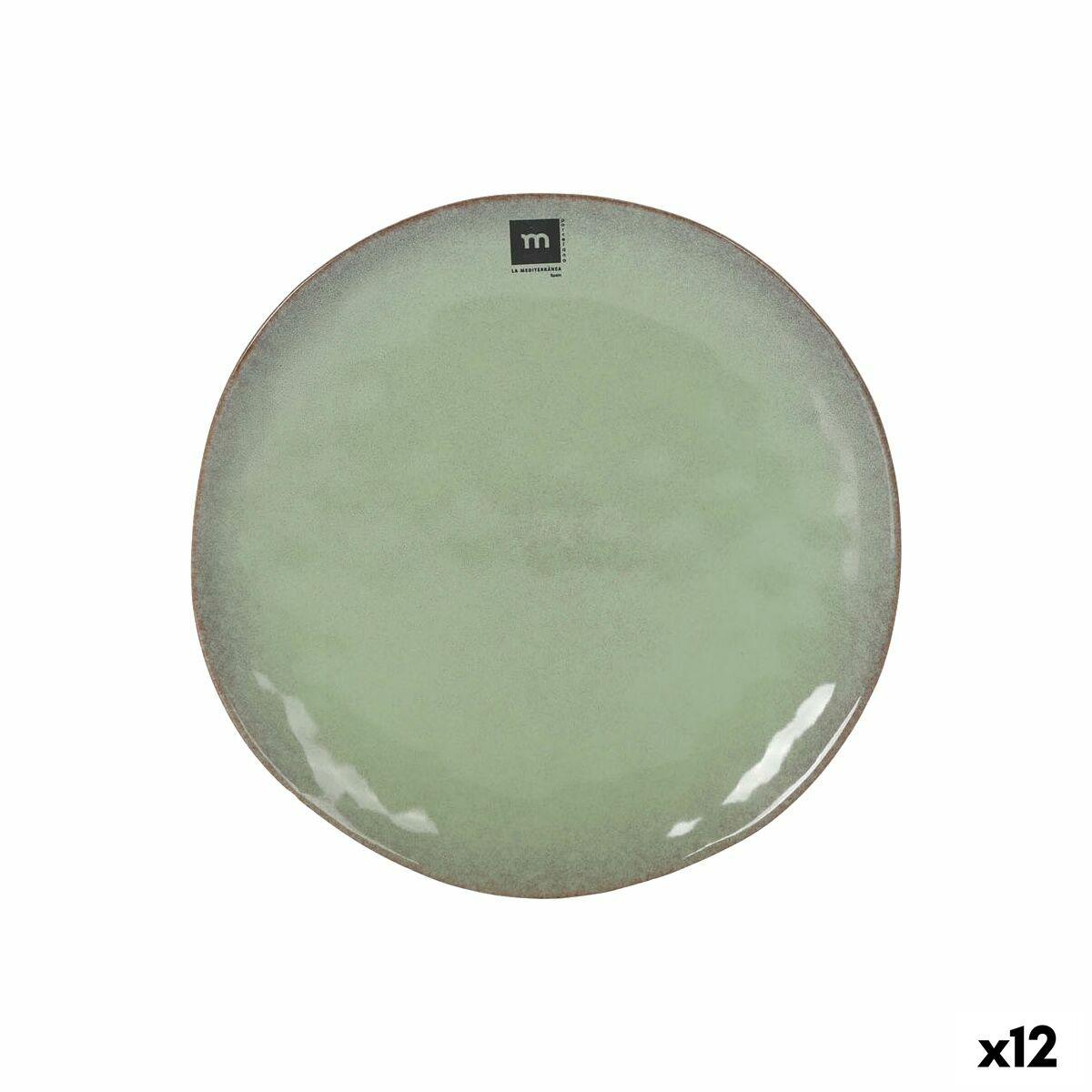 Plato Llano La Mediterránea Macarella green Ø 26,5 cm (12 Unidades)