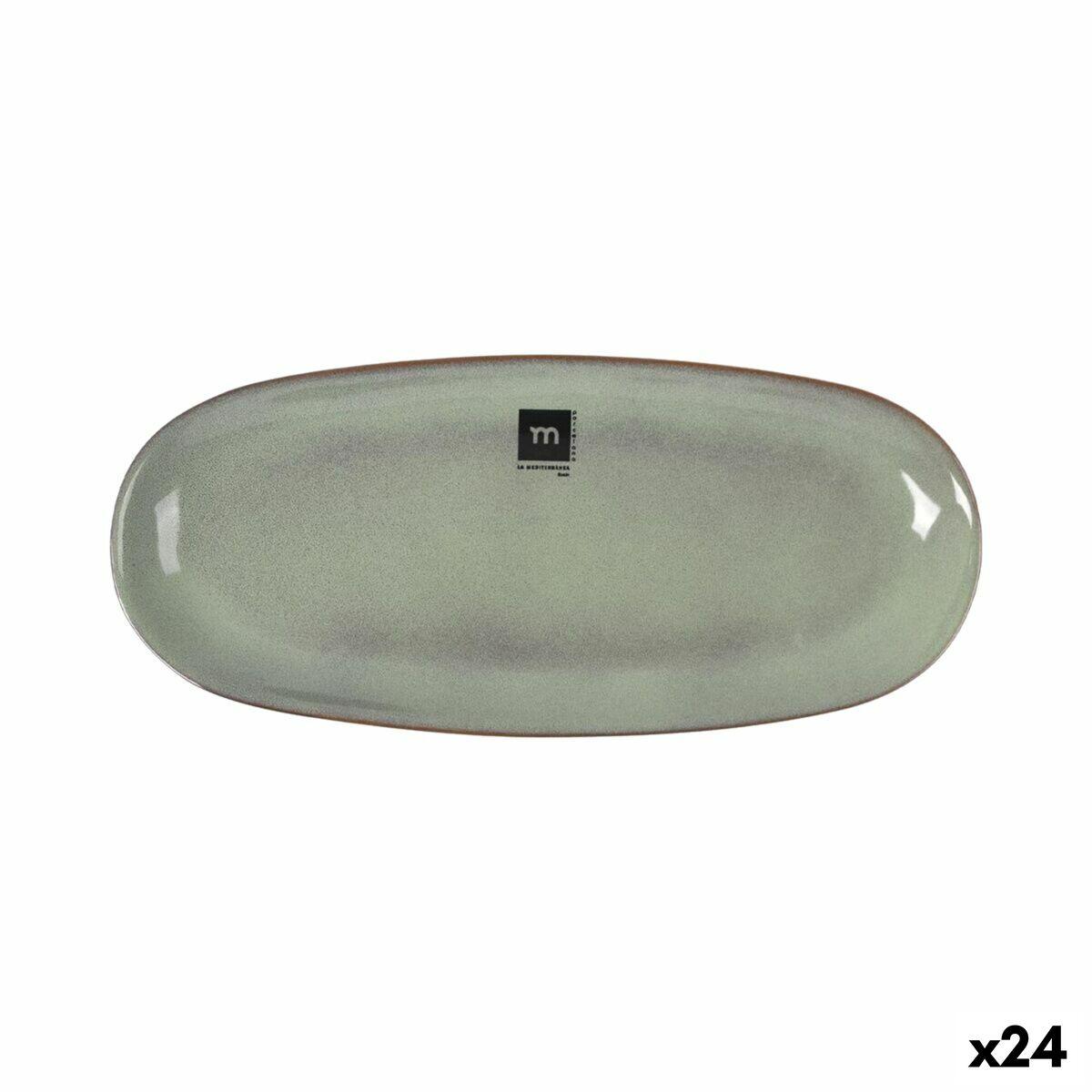 Fuente de Cocina La Mediterránea Macarella green Ovalado 29 x 13,5 x 2,4 cm (24 Unidades)