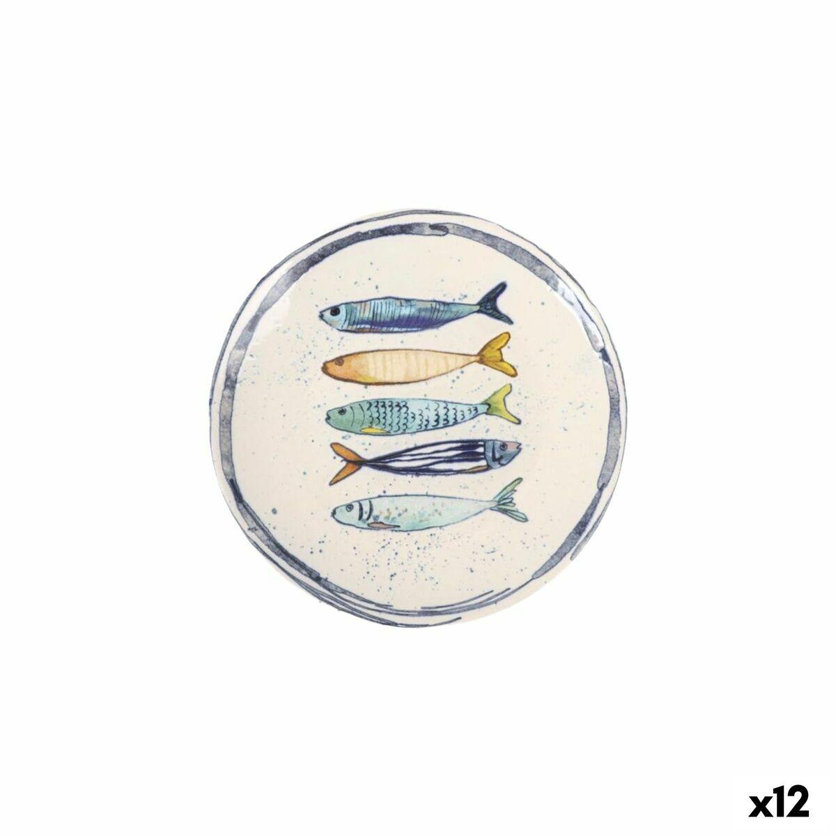 Plato de Postre La Mediterránea Peixe Ø 20 cm (12 Unidades)
