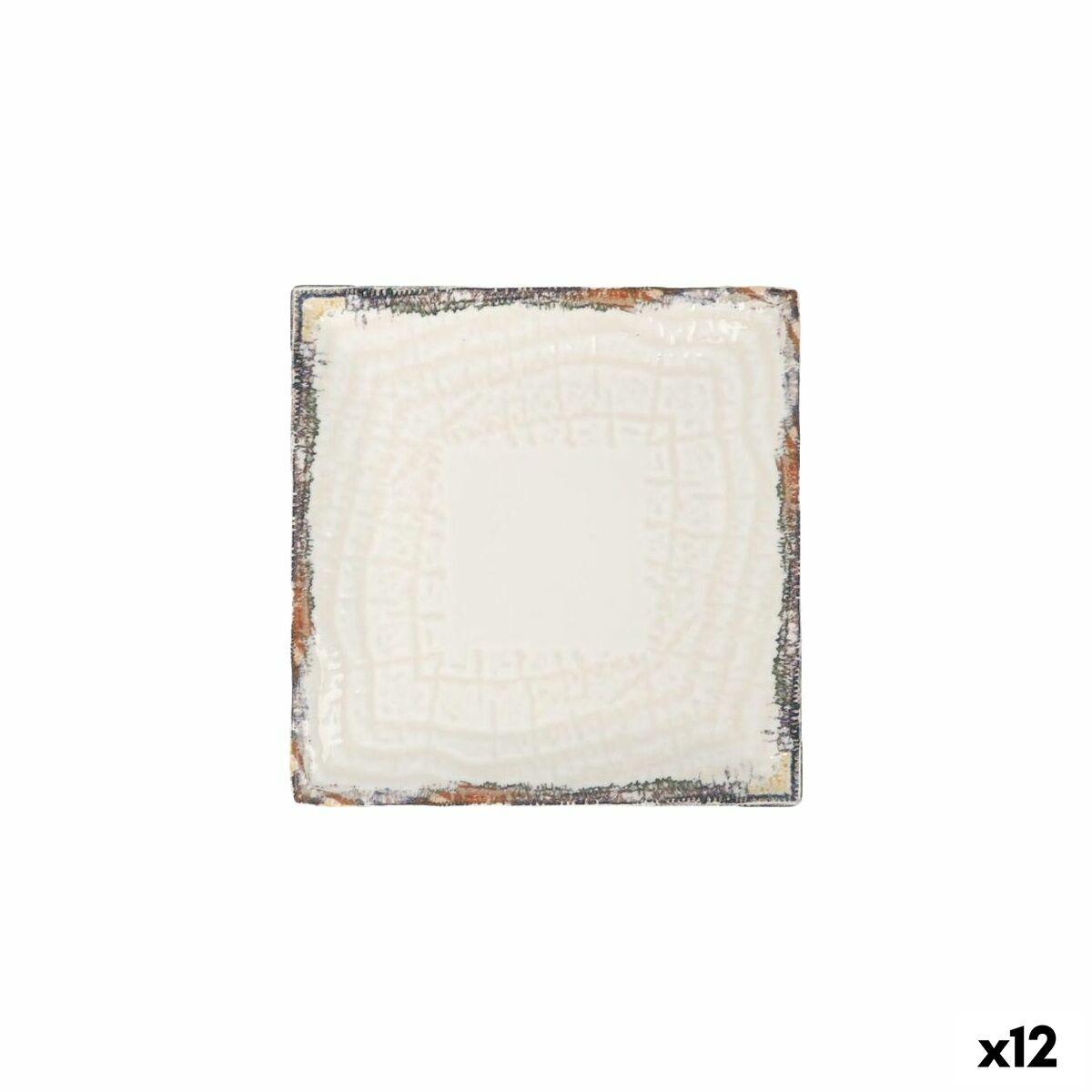 Plato de Postre La Mediterránea Albus 18 x 18 x 2 cm (12 Unidades)