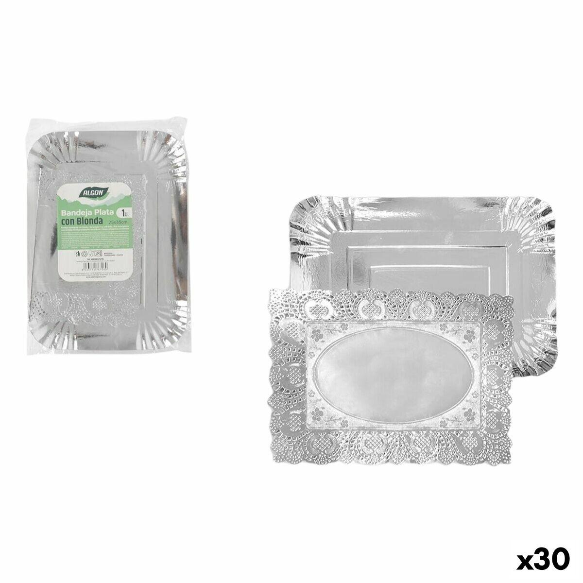 Bandeja de Aperitivos Algon Rectangular 25 x 35 cm (30 unidades)