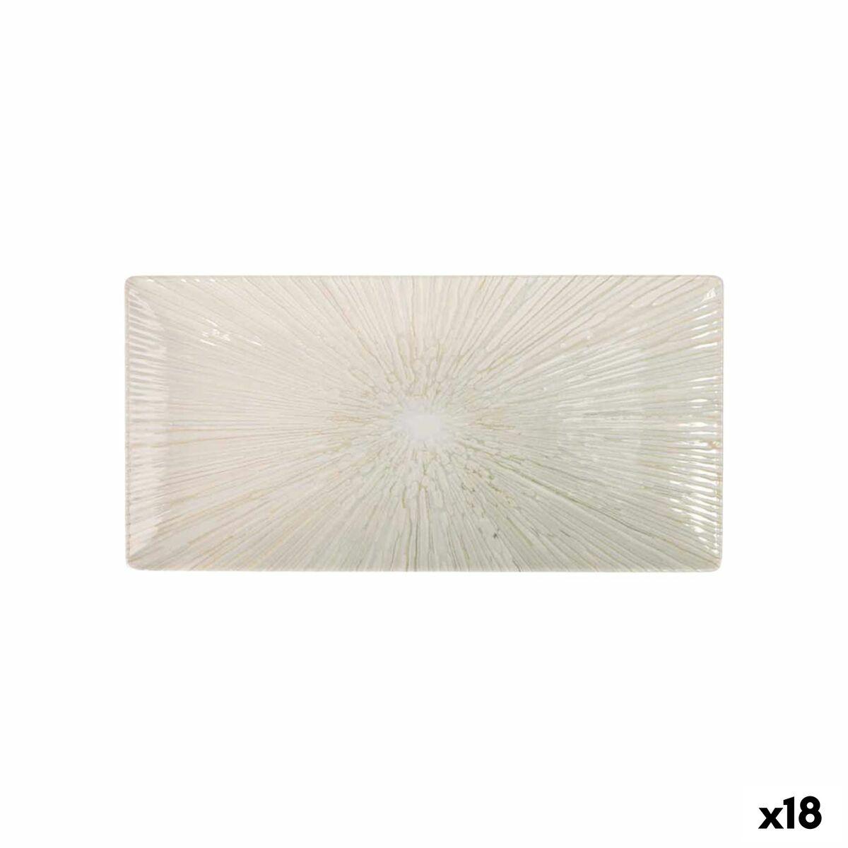 Fuente de Cocina La Mediterránea Anya Rectangular 30 x 15 x 2 cm (18 Unidades)