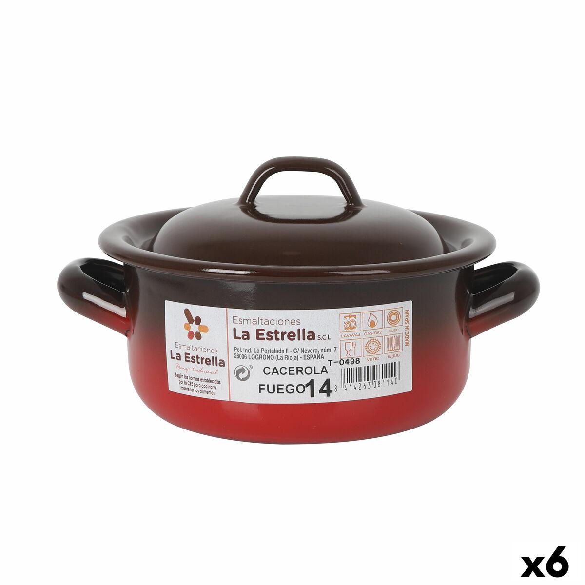 Cacerola La Estrella Fuego 1L Ø 14 x 7 cm (6 Unidades)