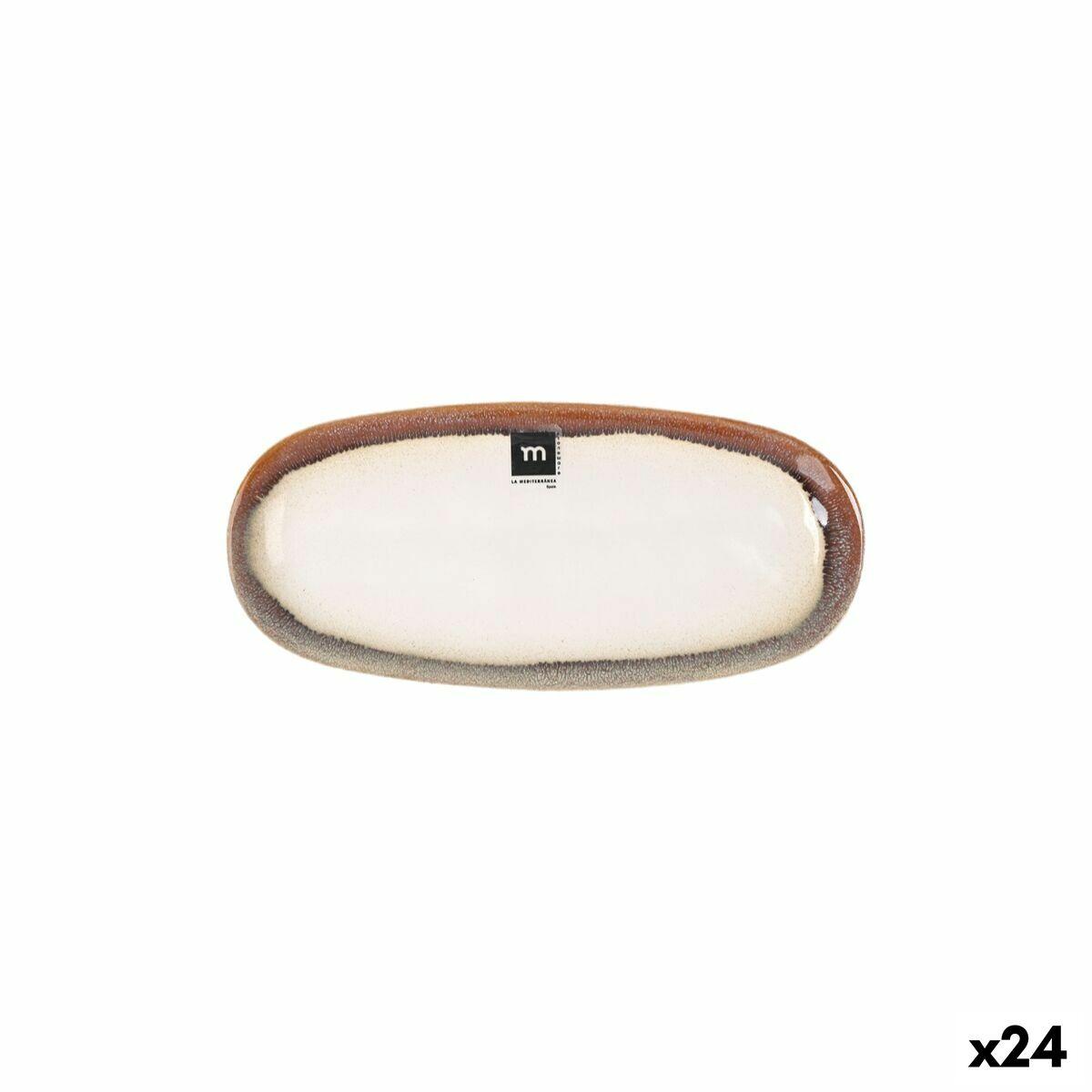 Fuente de Cocina La Mediterránea Fustam Ovalado 25,8 x 12 x 2,2 cm (24 Unidades)