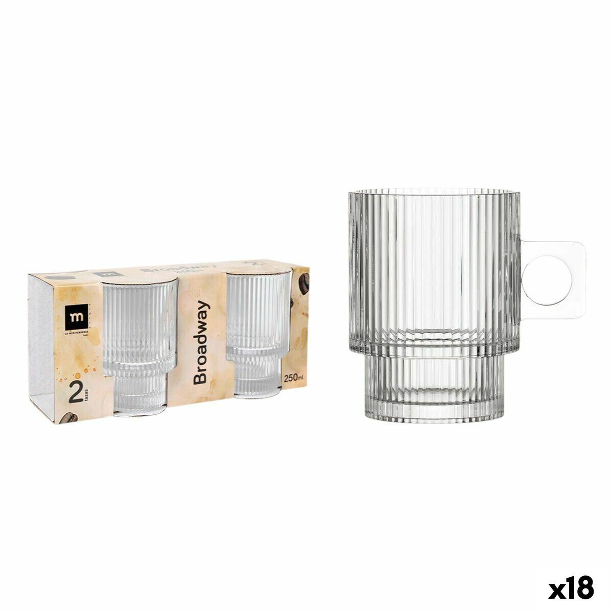 Juego de Tazas de Café La Mediterránea Broadway 2 Piezas (18 Unidades)