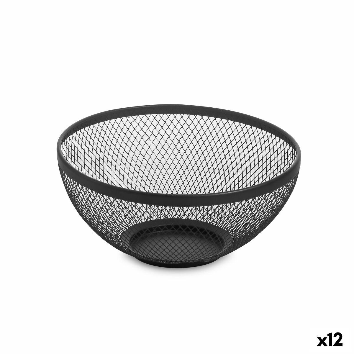 Frutero Confortime Negro Metal 26 x 12,5 cm (12 Unidades)