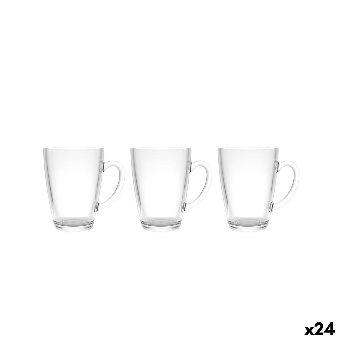 Juego de Tazas de Café La Mediterránea Naira Transparente Vidrio 90 ml 3 Piezas (24 Unidades)