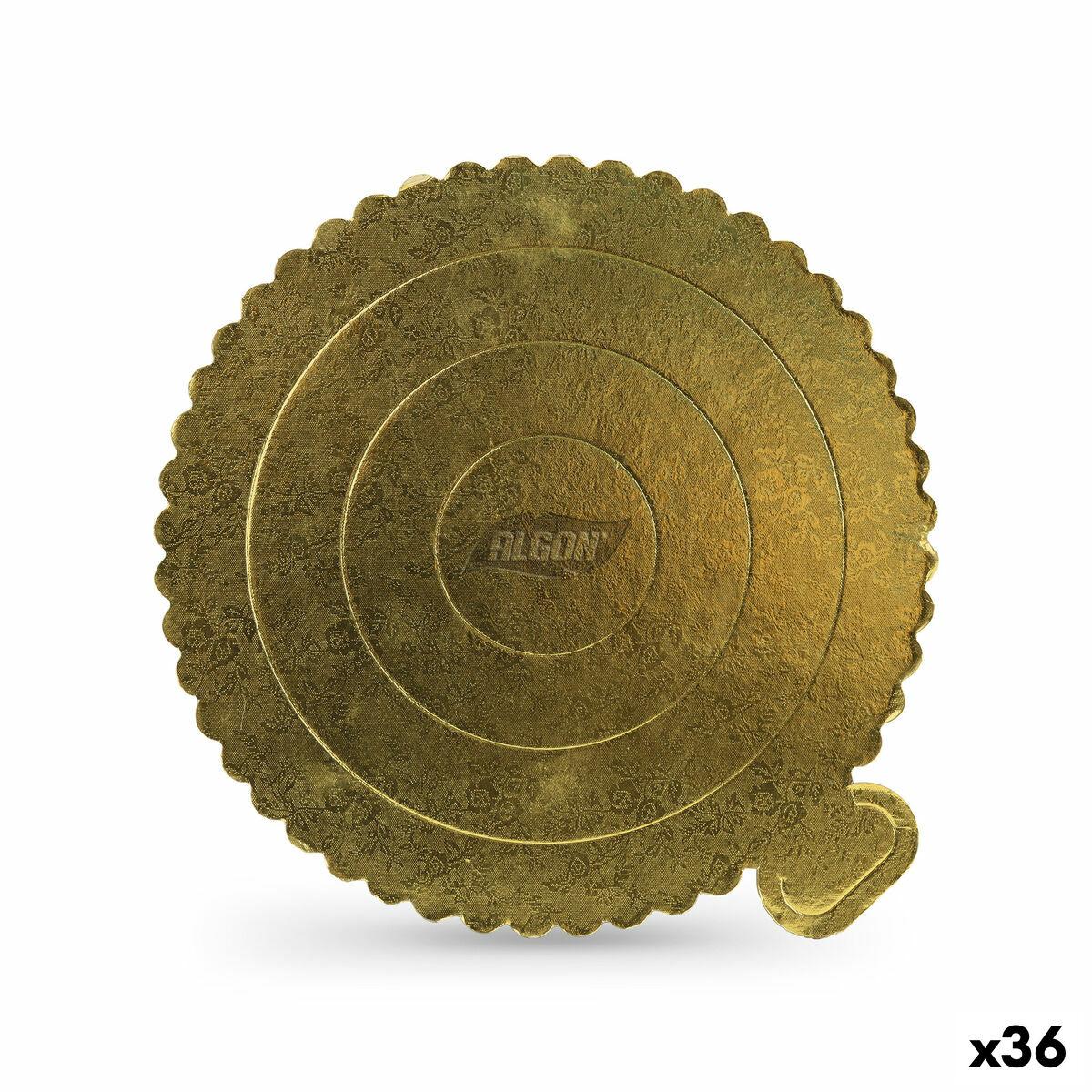 Base para pastel Algon Dorado 30 x 30 cm (36 Unidades)