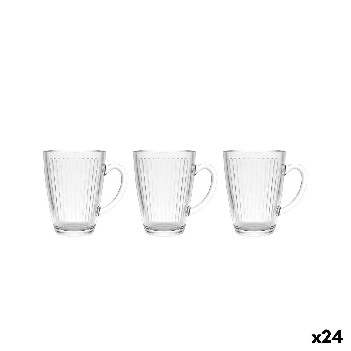 Juego de Tazas de Café La Mediterránea Naira Transparente Vidrio 99 ml 3 Piezas (24 Unidades)