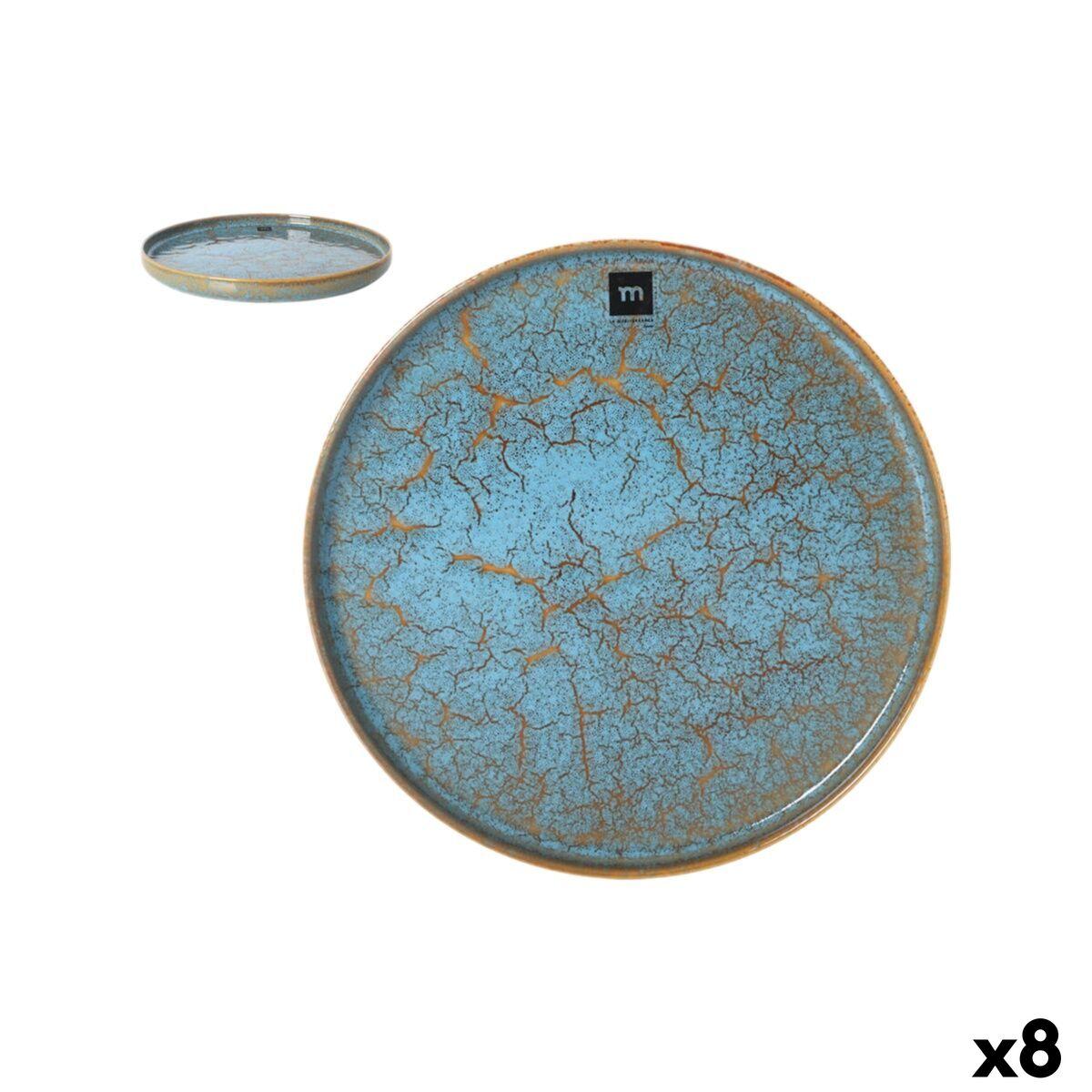Fuente de Cocina La Mediterránea Scratch blue Porcelana Redonda 26,5 x 2,6 cm (8 Unidades)