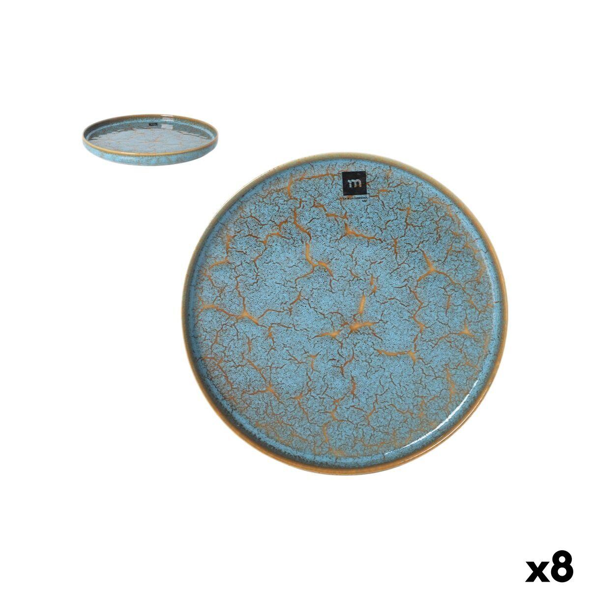 Fuente de Cocina La Mediterránea Scratch blue Porcelana Redonda 24,8 x 2,5 cm (8 Unidades)