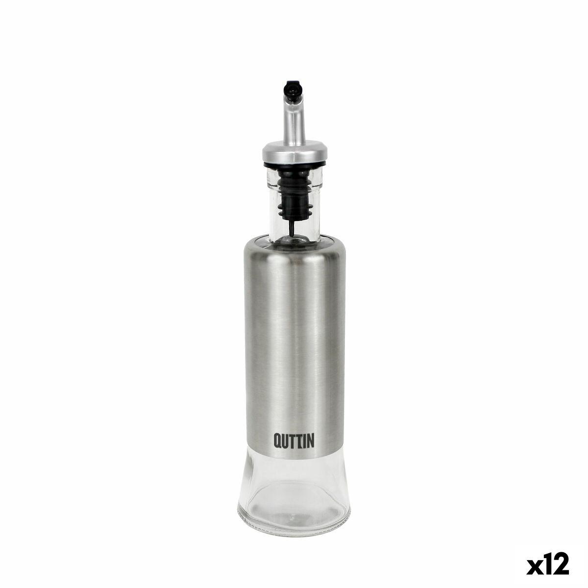 Aceitera Quttin Transparente Plateado Acero Inoxidable 0,3 L (12 Unidades)