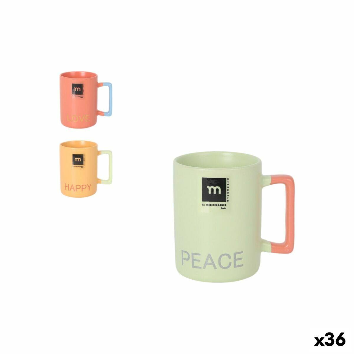 Taza de café y té La Mediterránea Love & Peace 180 ml (36 Unidades)