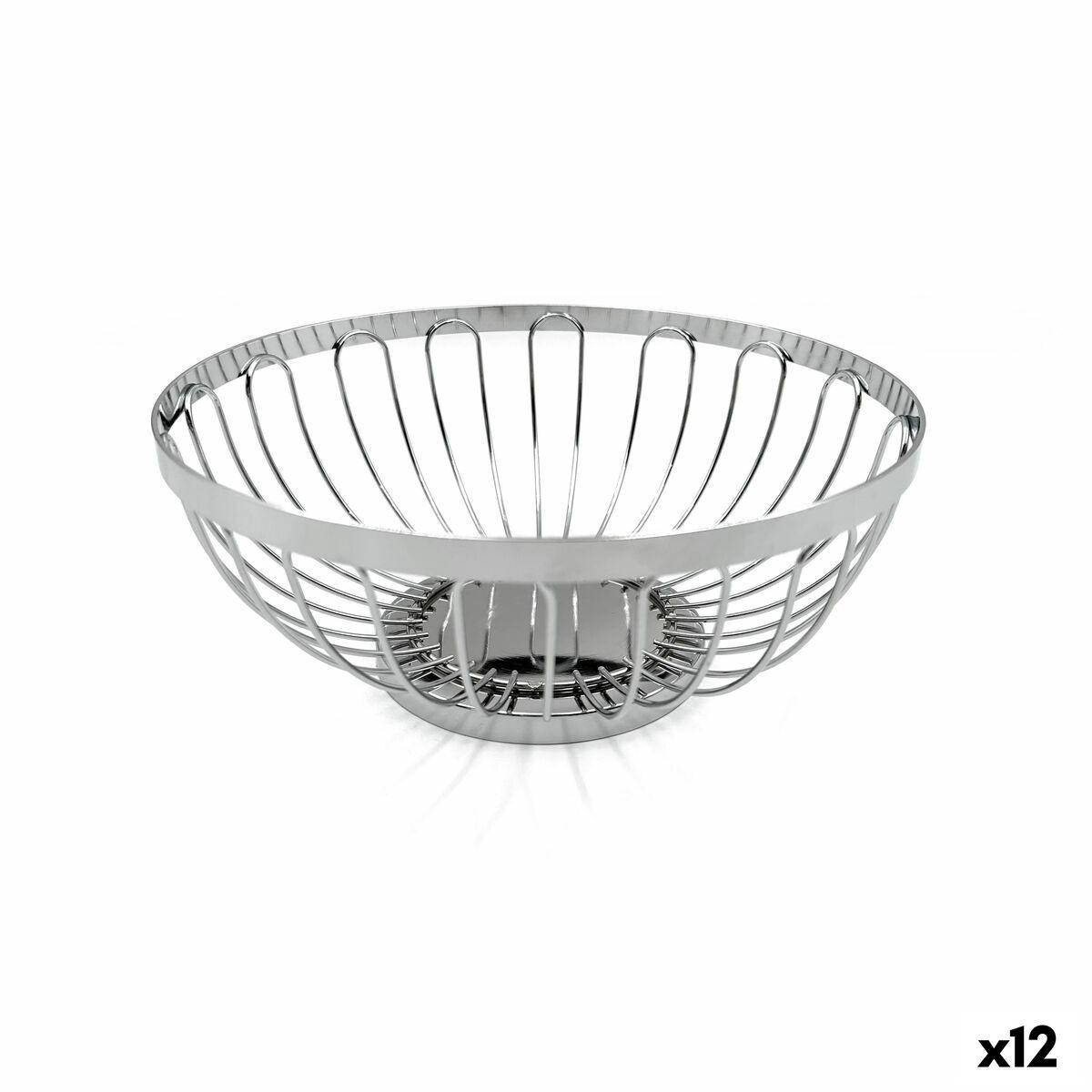Panera My Bar Plateado Metal ø 20,5 x 8,5 cm (12 Unidades)