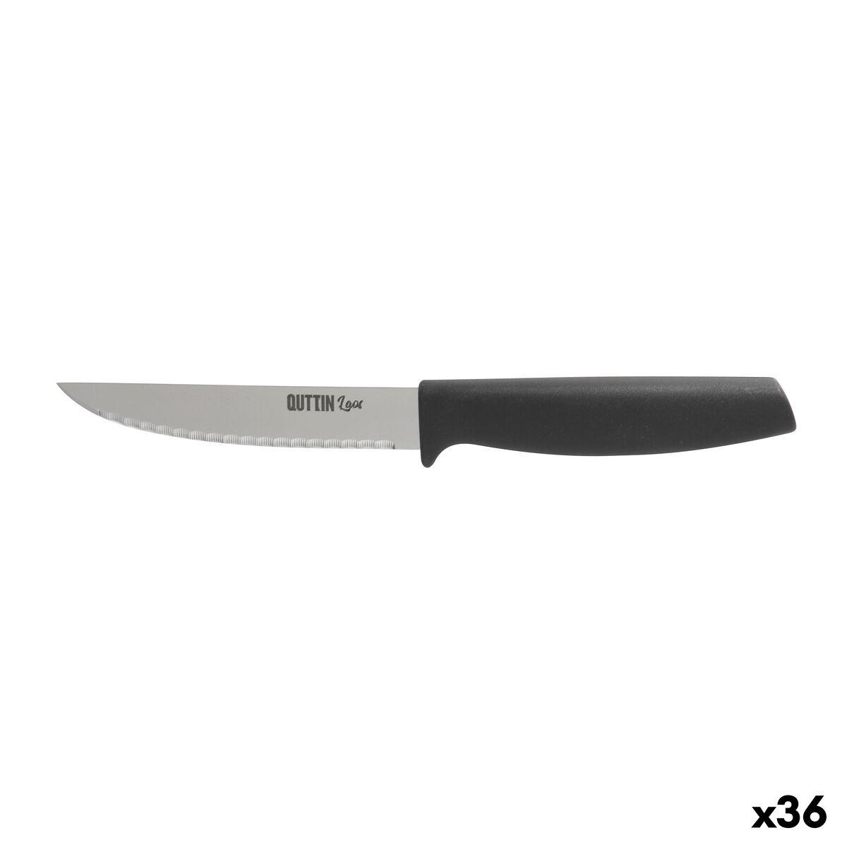 Cuchillo de Cocina Quttin Laos Negro Plateado 11 cm Multiusos (36 Unidades)
