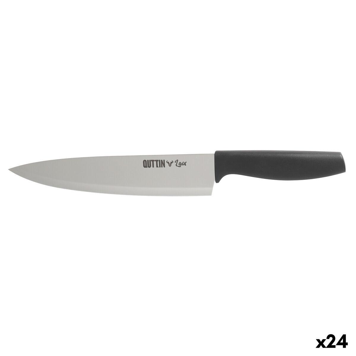 Cuchillo de Cocina Quttin Laos Negro Plateado 20 cm (24 Unidades)