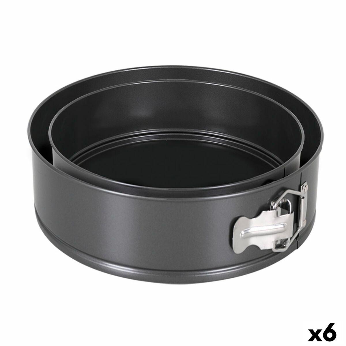 Molde Desmontable Quttin Negro 24 x 7+28 x 6,8 cm 2 Piezas (6 Unidades)