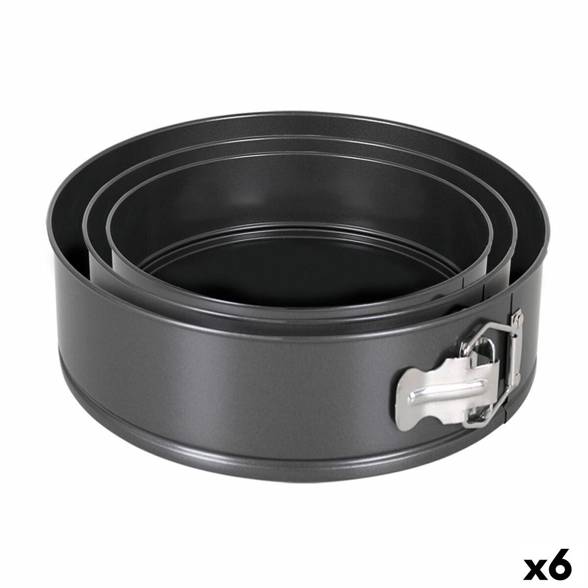 Molde Desmontable Quttin Negro 24 x 7+28 x 6,8 cm 3 Piezas (6 Unidades)