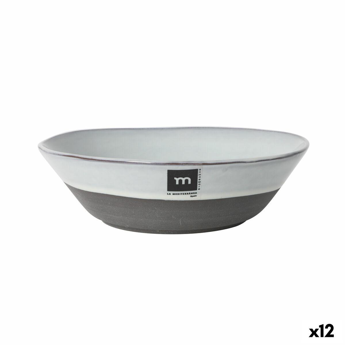 Plato Hondo La Mediterránea Black clay