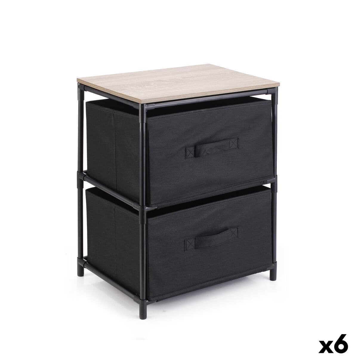Cajonera Confortime Marrón Negro 40 x 30 x 47,5 cm (6 Unidades)