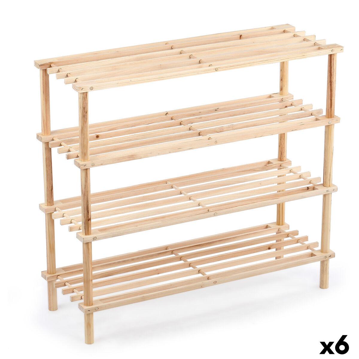 Zapatero Confortime Natural Madera 74 x 26 x 67 cm (6 Unidades)