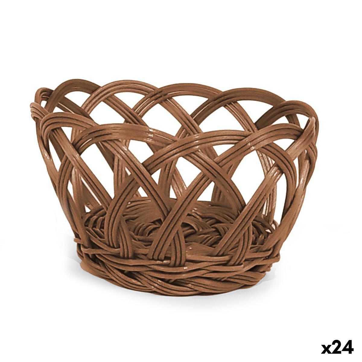 Cesta para el Pan My Bar RATTAN Polipropileno Redonda 15 x 8 cm (24 Unidades)