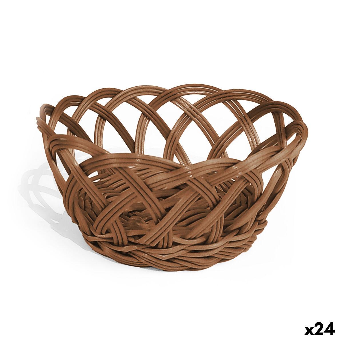 Cesta para el Pan My Bar RATTAN Polipropileno Redonda 24 x 8 cm (24 Unidades)