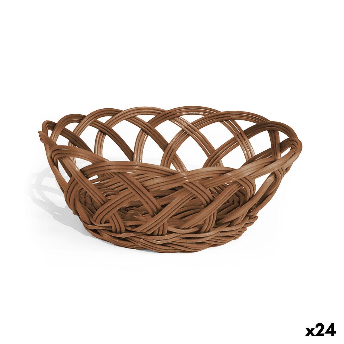 Cesta para el Pan My Bar RATTAN Polipropileno Ovalado 18 x 13 x 7 cm (24 Unidades)