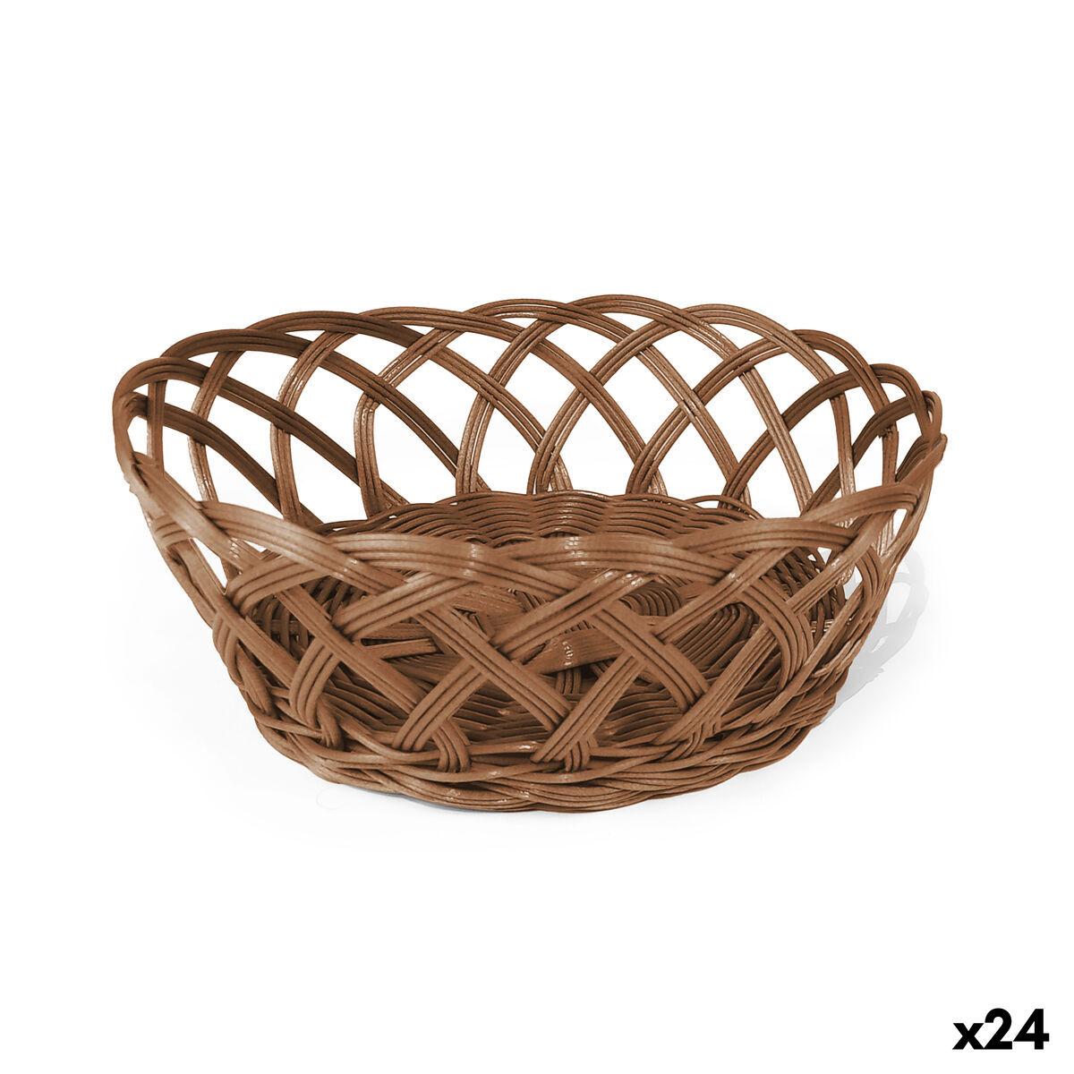 Cesta para el Pan My Bar RATTAN Polipropileno Ovalado 26 x 20 x 8 cm (24 Unidades)