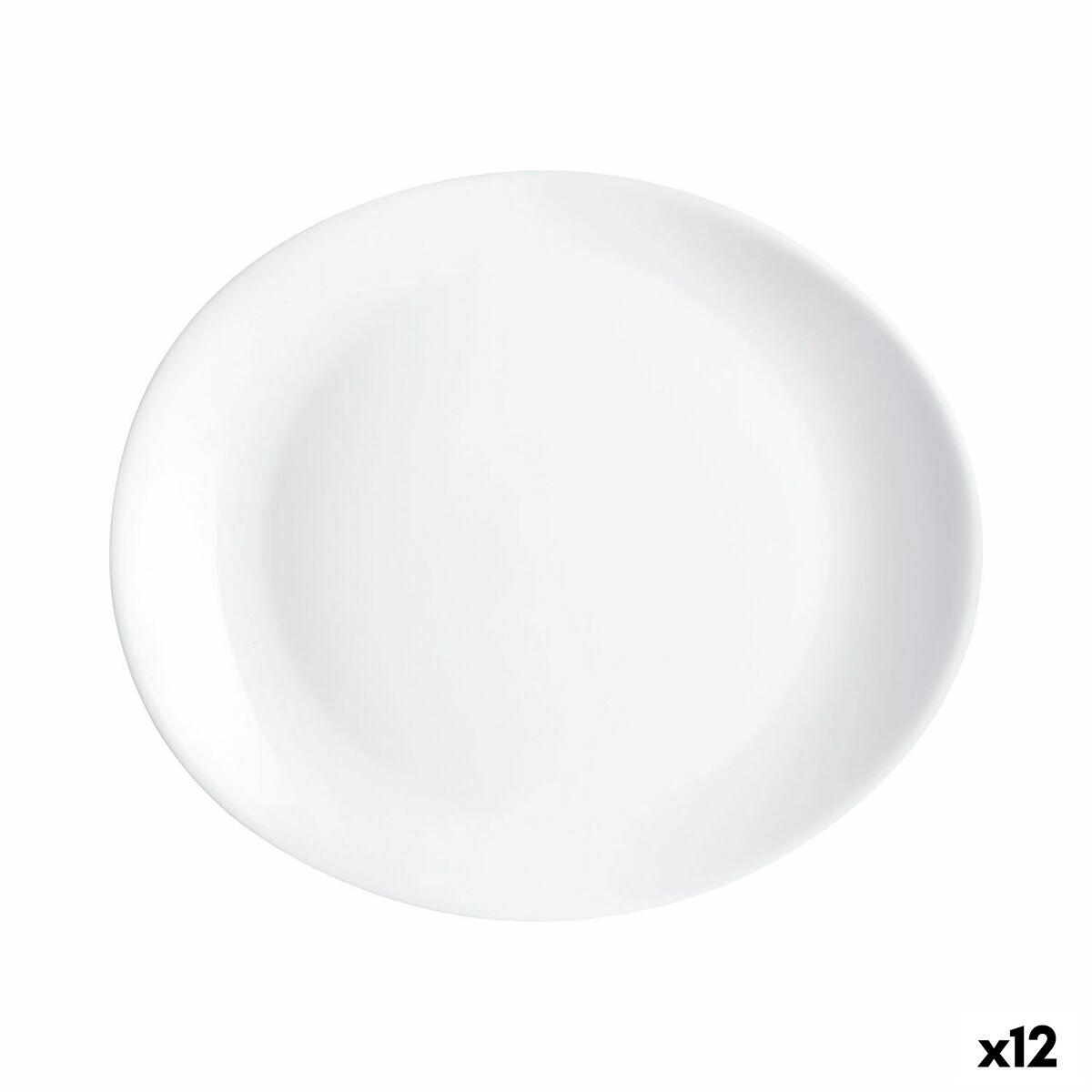 Plato Llano Luminarc Friends Time Blanco Vidrio 30 x 26 cm (12 Unidades)