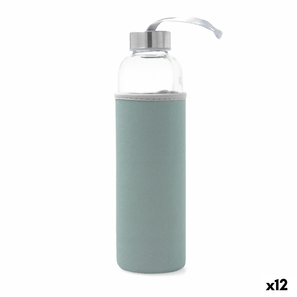 Botella de Agua Quid Quidate Azul Vidrio 600 ml (12 Unidades)