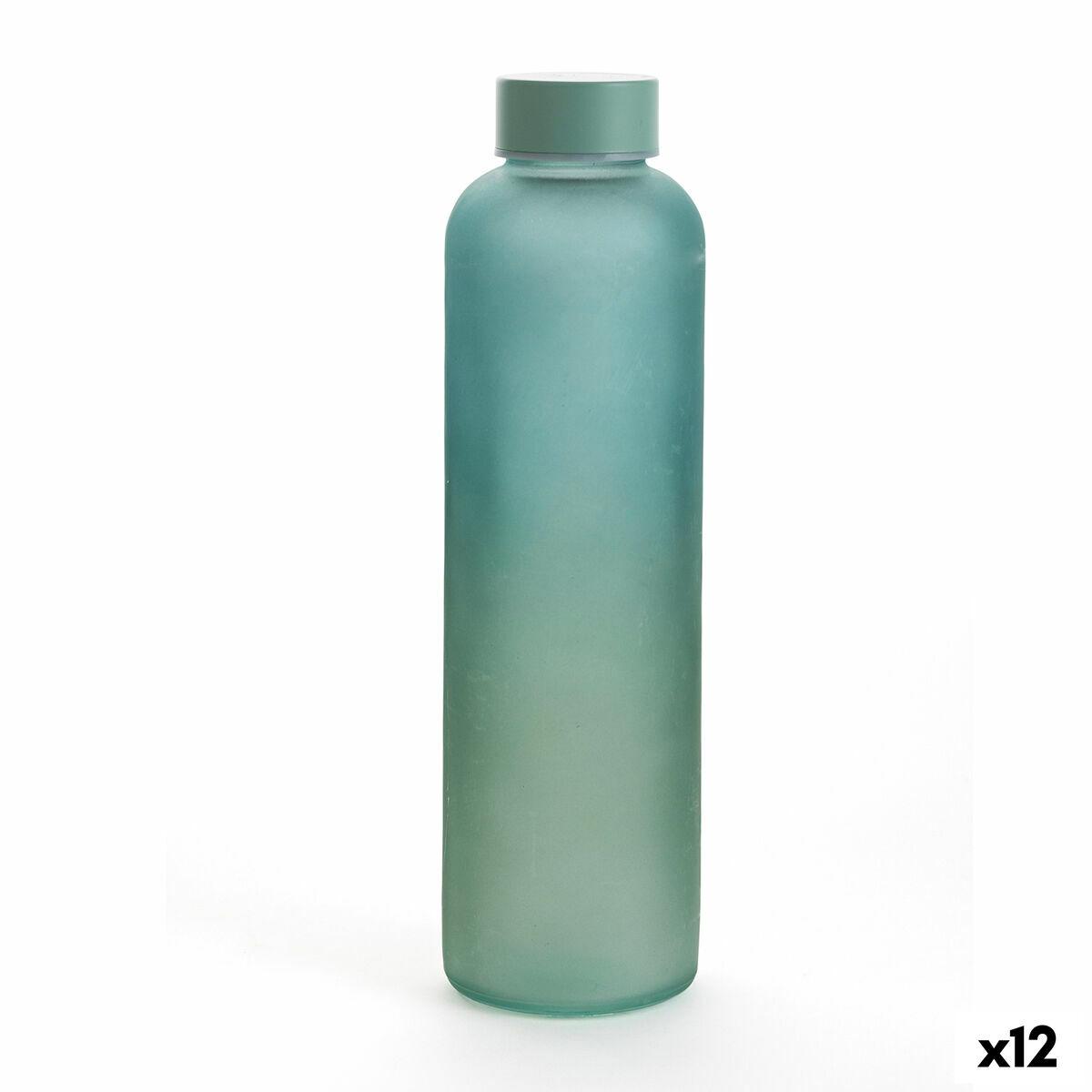 Botella de Agua Quid Quidate Turquesa Vidrio 600 ml (12 Unidades)