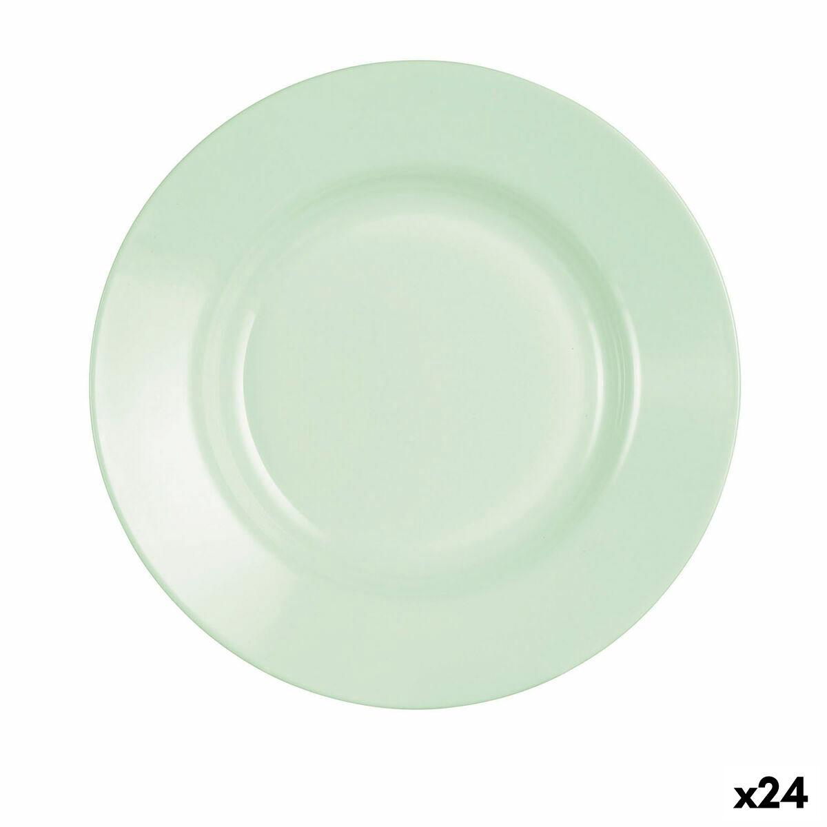 Plato Hondo Luminarc Plumi Paradise Ver Verde Vidrio Ø 22 cm (24 Unidades)