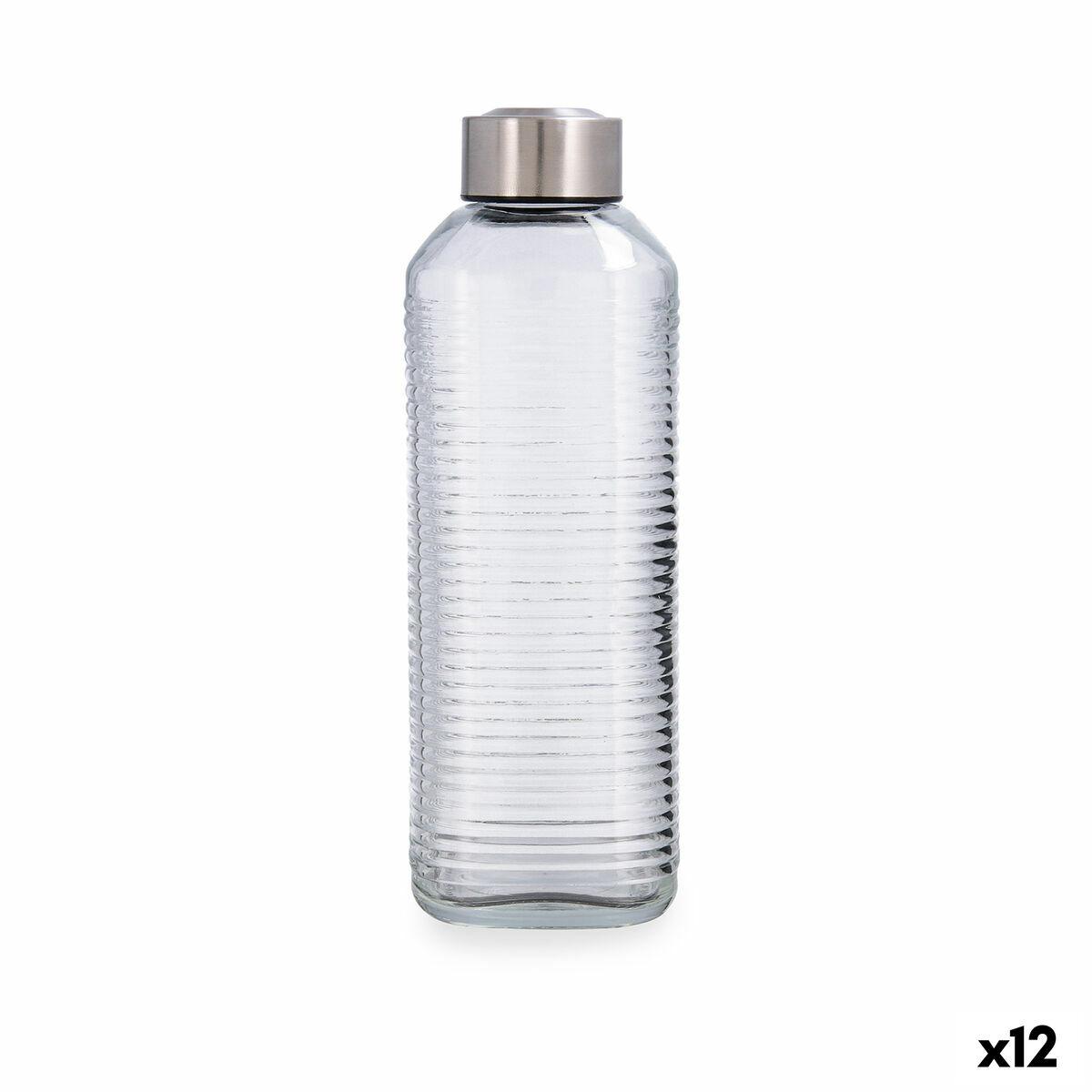 Botella de Agua Quid Velvet Transparente Vidrio 1 L (12 Unidades)