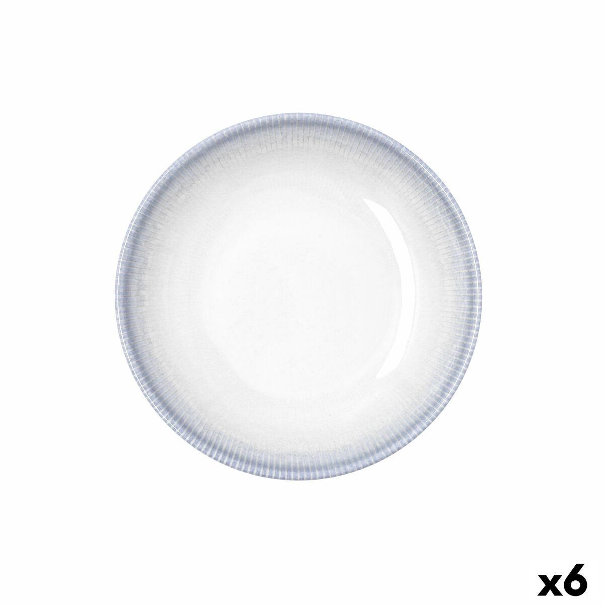 Plato Hondo Bidasoa Lea Hydrozero Blanco Cerámica Ø 20 cm (6 Unidades)