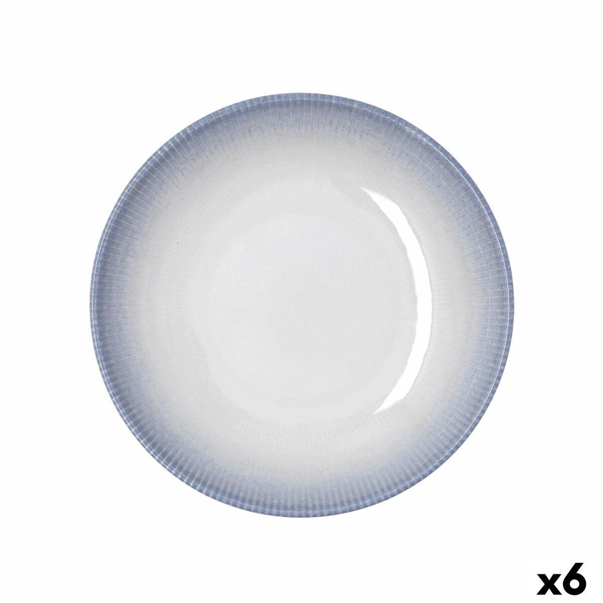 Plato Hondo Bidasoa Lea Hydrozero Blanco Cerámica Ø 23 cm (6 Unidades)