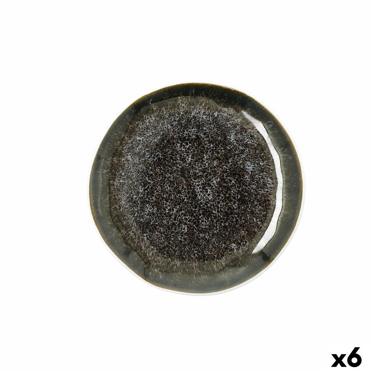 Plato Bidasoa Elite Marrón Cerámica Ø 16 cm Pan (6 Unidades)