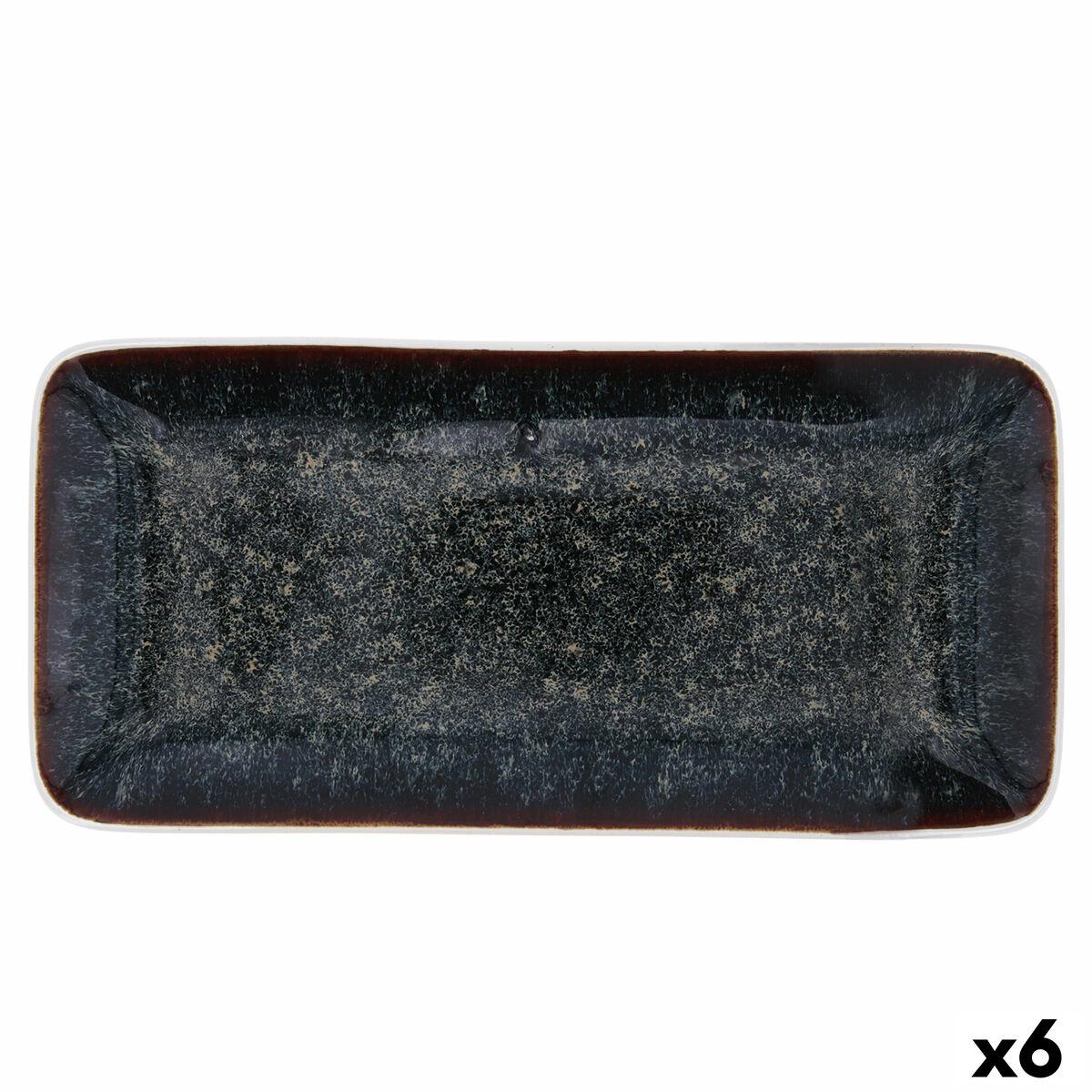 Bandeja de Aperitivos Bidasoa Elite Marrón 30 x 14,5 x 2,6 cm (6 Unidades)
