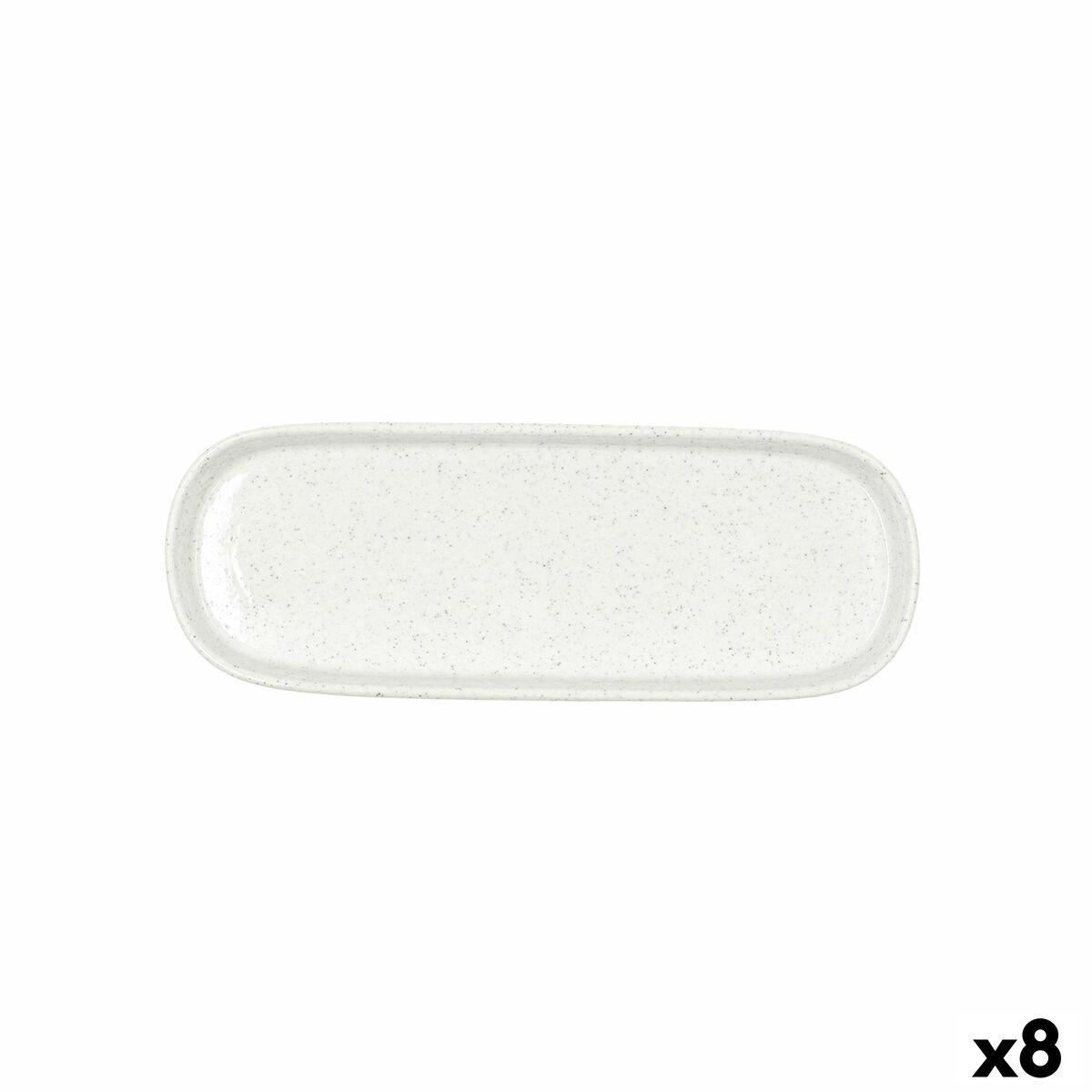 Bandeja de Aperitivos Bidasoa Elite Blanco 22 x 8 x 25 cm (8 Unidades)