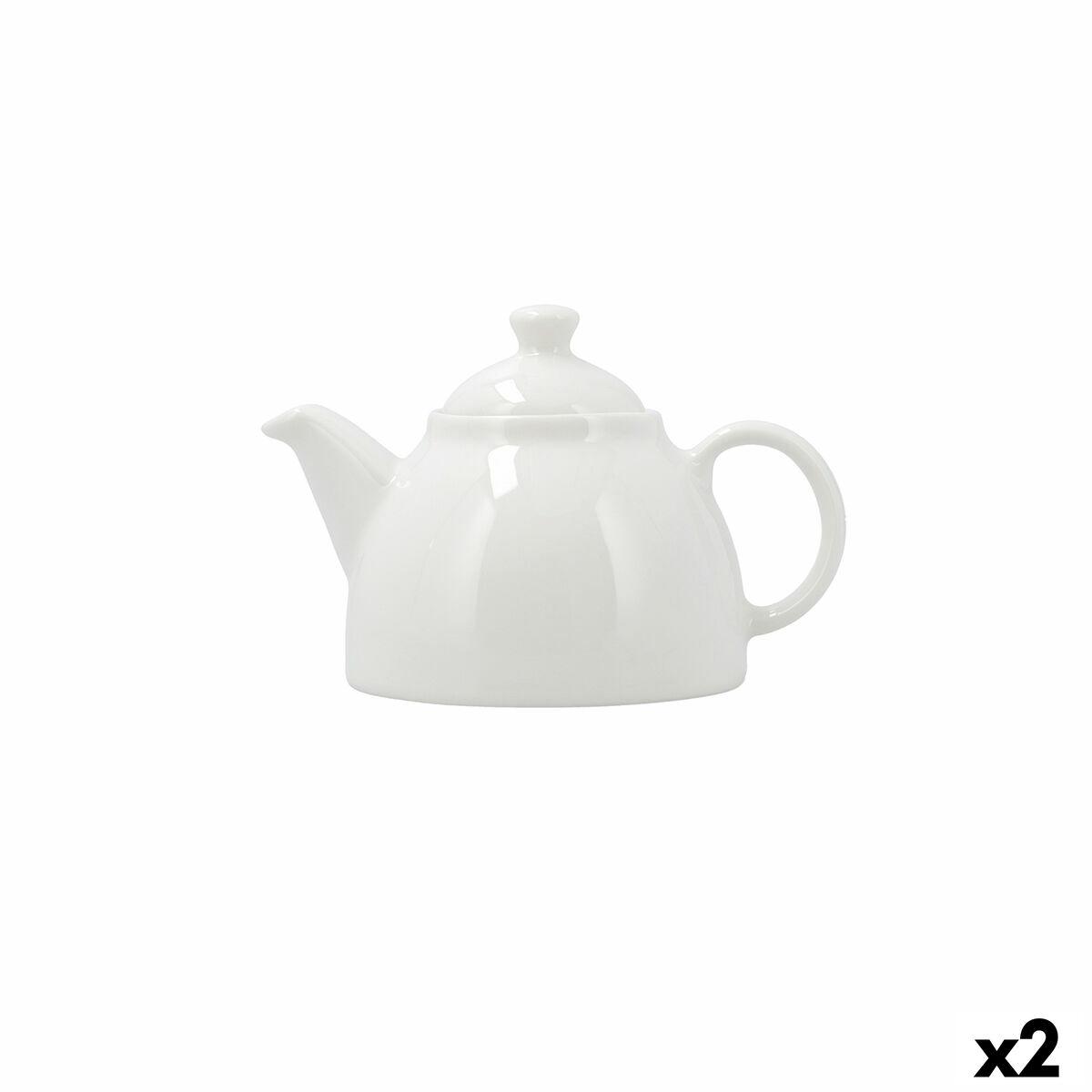 Tetera Bidasoa Serenity Hydrozero Blanco Cerámica 630 ml (2 Unidades)