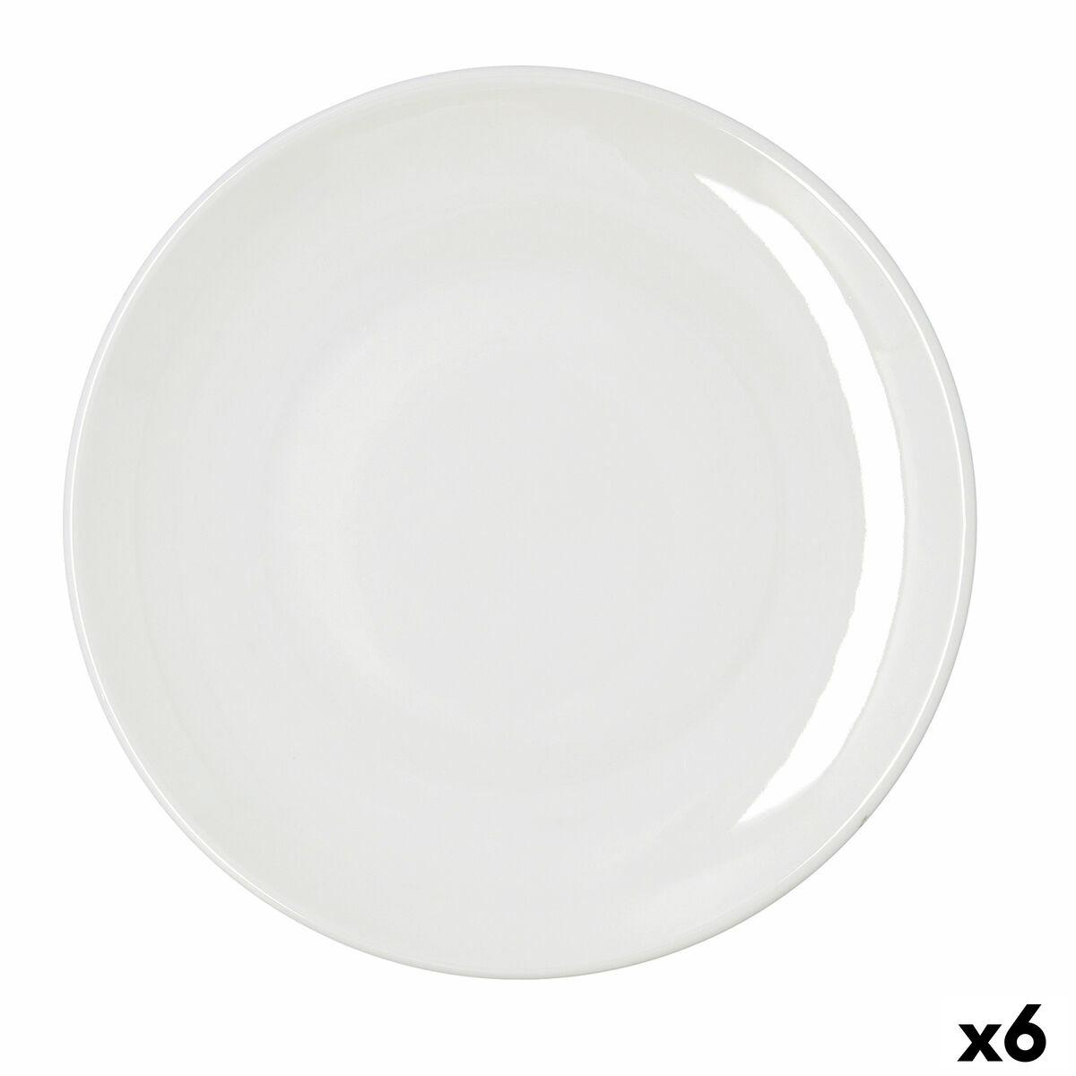 Plato Llano Bidasoa Harmony Hydrozero Blanco Cerámica Ø 30 cm (6 Unidades)