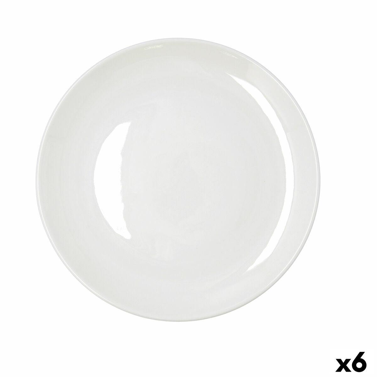 Plato Llano Bidasoa Harmony Hydrozero Blanco Cerámica Ø 27 cm (6 Unidades)