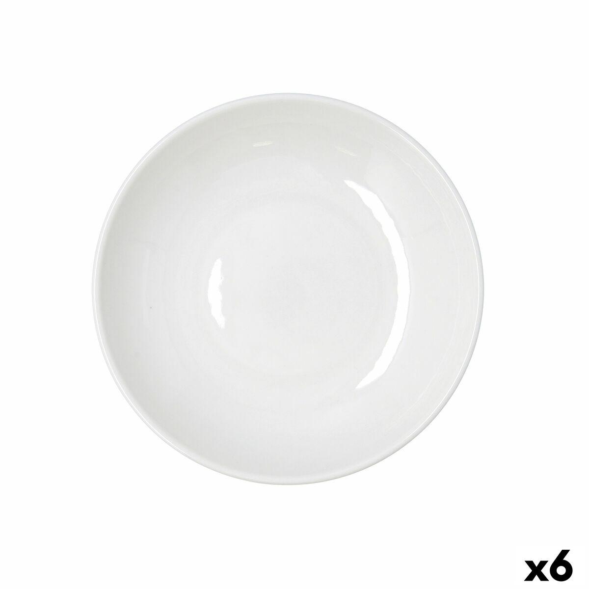 Plato Hondo Bidasoa Harmony Hydrozero Blanco Cerámica Ø 23 cm (6 Unidades)
