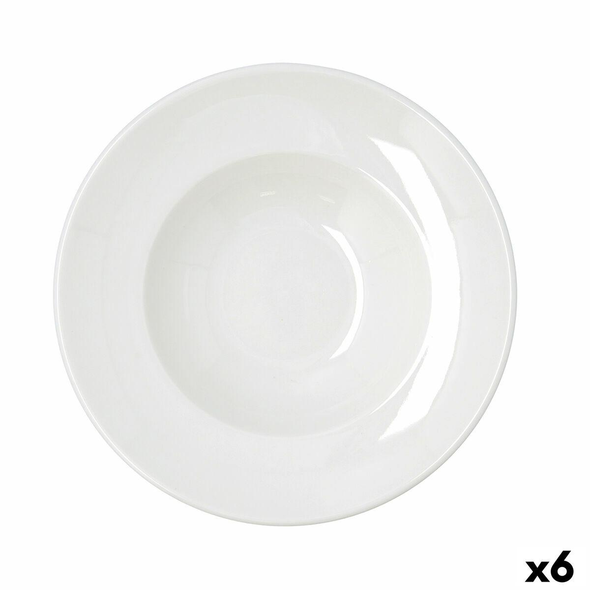 Plato para Pasta Bidasoa Harmony Hydrozero Blanco Cerámica Ø 27 cm (6 Unidades)
