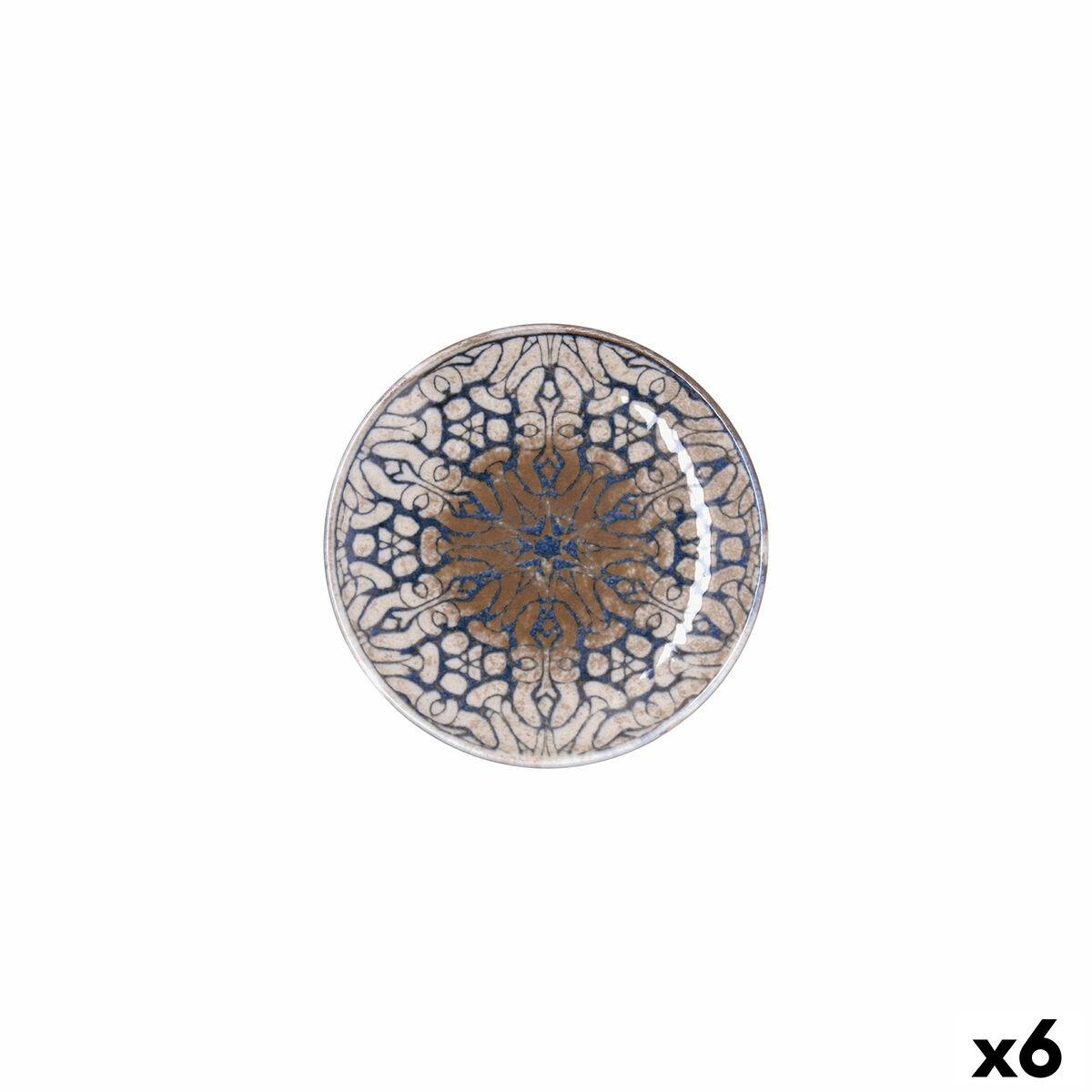 Plato Bidasoa Deneb Hydrozero Marrón Cerámica Ø 15 cm Pan (6 Unidades)