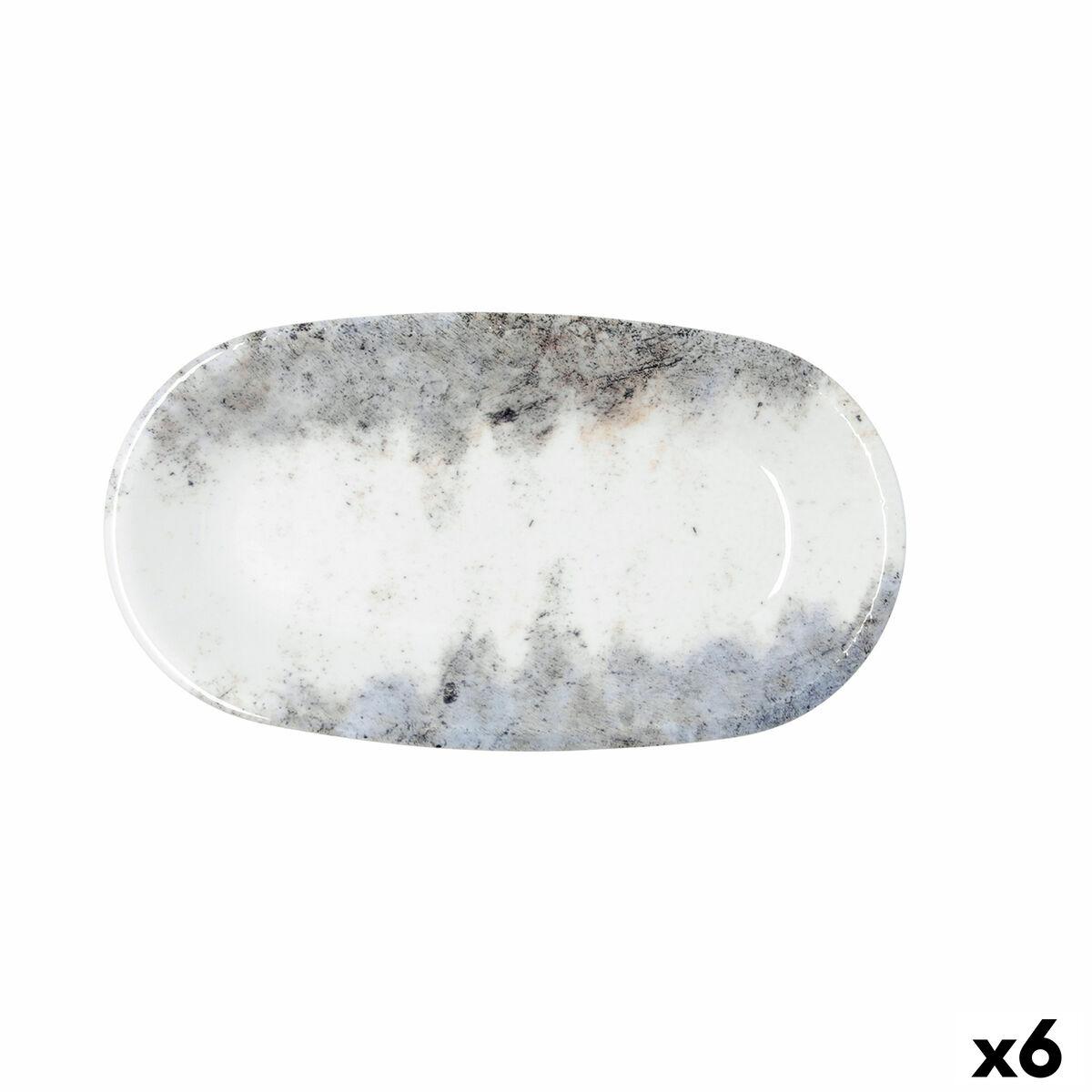 Bandeja de Aperitivos Bidasoa Polaris Hydrozero Beige 26 x 14,5 cm (6 Unidades)