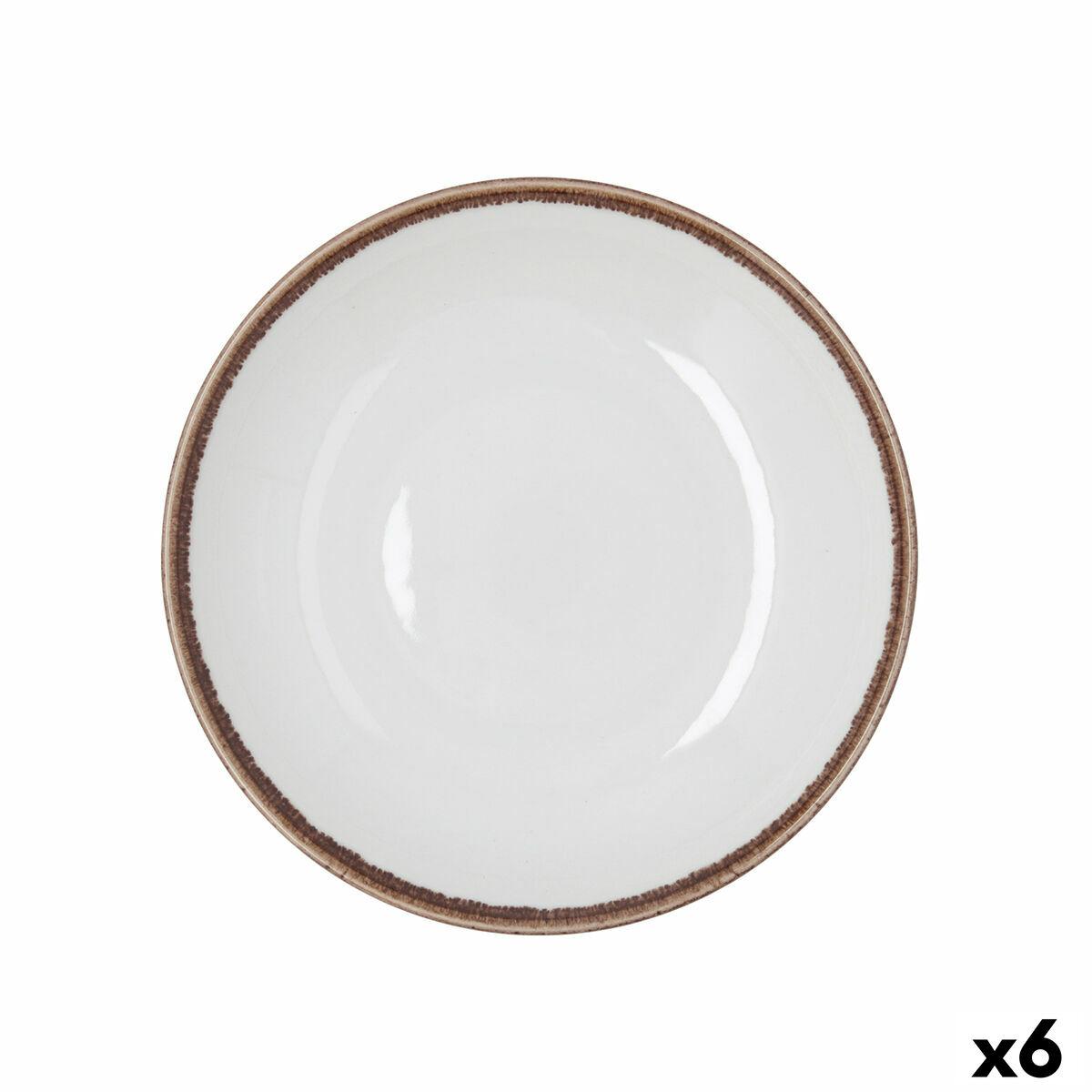 Plato Hondo Bidasoa Orion Hydrozero Blanco Cerámica Ø 23 cm (6 Unidades)